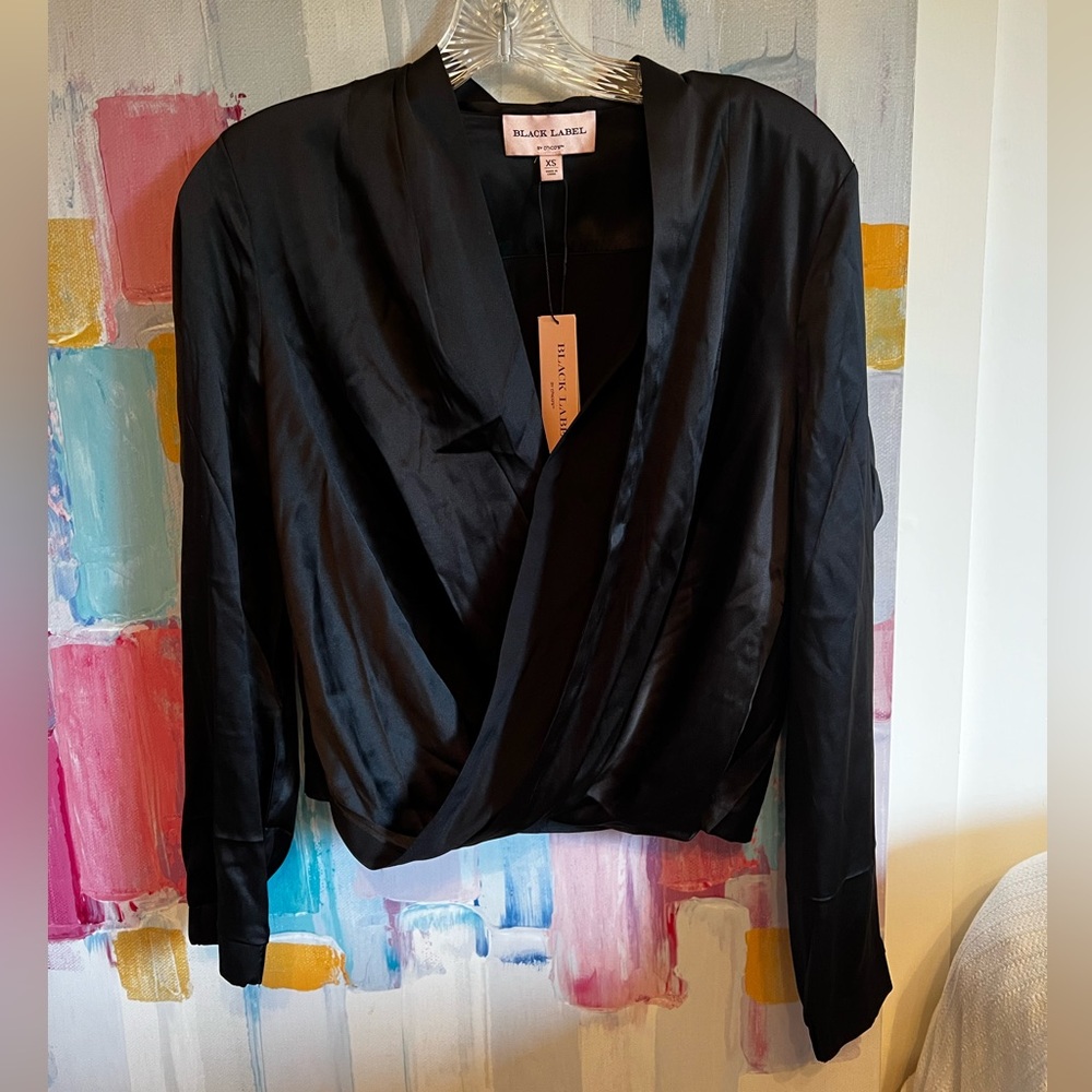 NTW Black label silk long sleeve shirt by chicos
